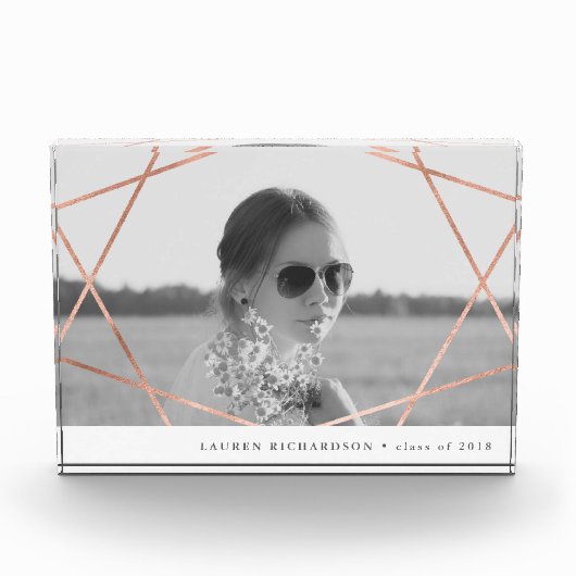 Imitat-Kupfer Geo Absolvent-| mit Foto (Vorderseite)