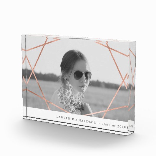 Imitat-Kupfer Geo Absolvent-| mit Foto (Rechts)