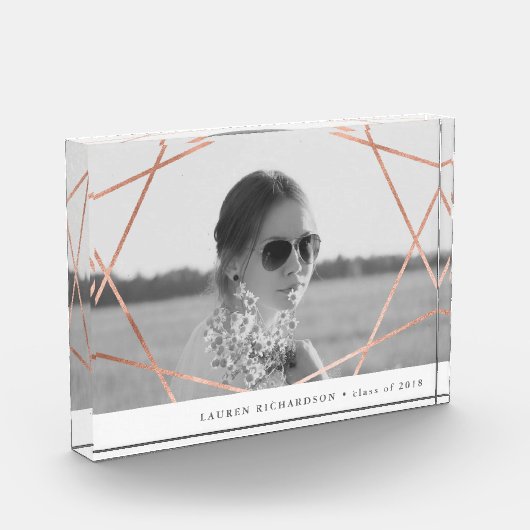 Imitat-Kupfer Geo Absolvent-| mit Foto (Links)