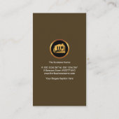 Imitat Kupferkonstruktion Gebäude Dachrahmen Visitenkarte (Rückseite)