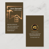 Imitat Kupferkonstruktion Gebäude Dachrahmen Visitenkarte (Vorne/Hinten)