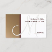 Imitat Kupfermonogramm Visitenkarte (Rückseite)