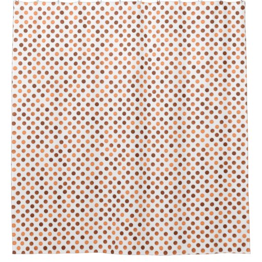 Imitat kupferne Polkapunkte w/custom Duschvorhang (Vorderseite)