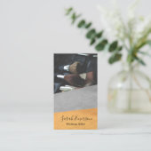 Imitat Leather Print | Farbblock der Mode Visitenkarte (Stehend Vorderseite)