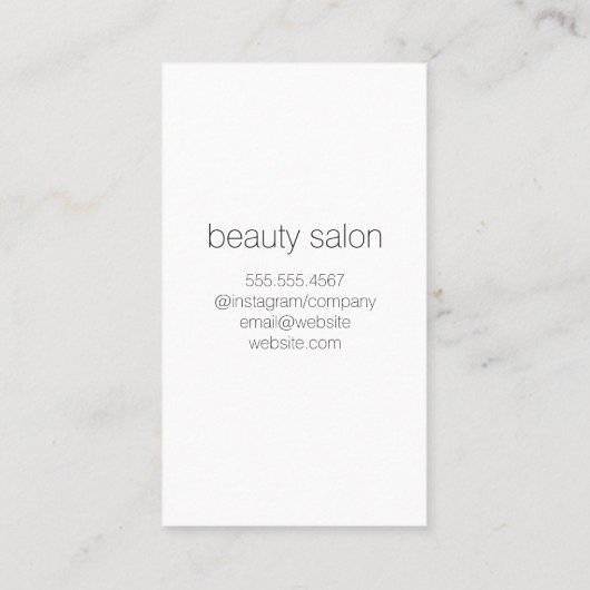 Imitat Leather Print | Farbblock der Mode Visitenkarte (Rückseite)