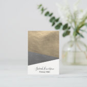 Imitat Leather Print Visitenkarte (Stehend Vorderseite)