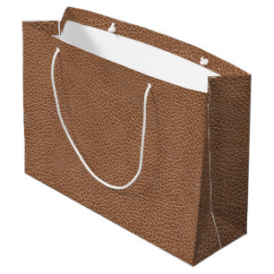 Imitat ledernes natürliches Brown Große Geschenktüte