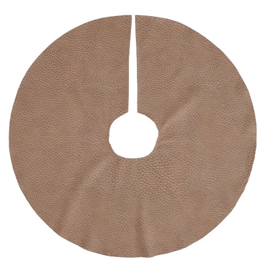 Imitat ledernes natürliches Brown Polyester Weihnachtsbaumdecke (Vorderseite)