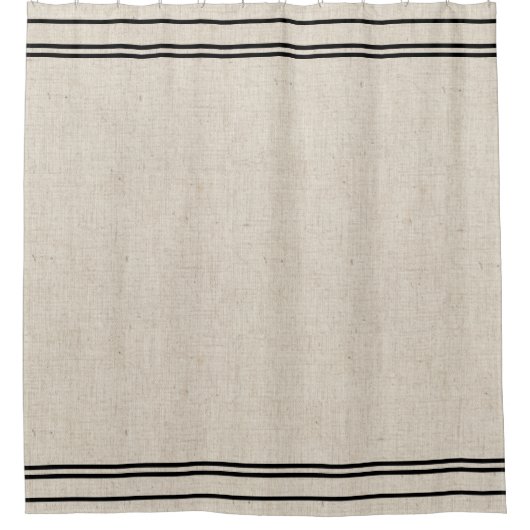 Imitat-Leinengewebe Stripes Duschvorhang (Vorderseite)