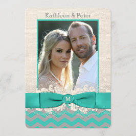 IMITAT Leinwand, Spitze FOTO Hochzeit lädt, Einladung