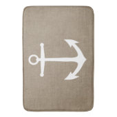 Imitat-Leinwand-weiße Anker-Bad-Matte Badematte (Vorderseite Vertikal)