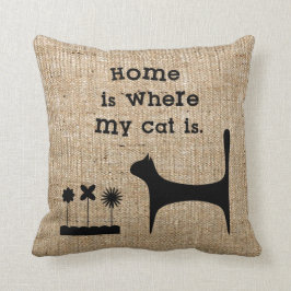 Imitat-Leinwandthrow-Kissen für Katzen-Liebhaber Kissen