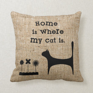 Imitat-Leinwandthrow-Kissen für Katzen-Liebhaber Kissen