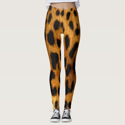 Imitat Leopardenhaut Leggings (Vorderseite)