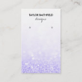 Imitat Lila Glitzer-Vorlagenanzeige Visitenkarte (Vorderseite)