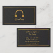 Imitat-Luxusgoldkopfhörer DJ Visitenkarte (Vorne/Hinten)