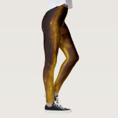 Imitat malte Gold und Glitzer auf Schwarzem Leggings (Rechts)