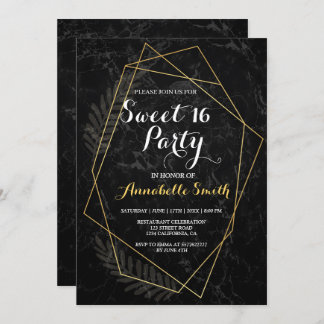 Imitat Marble Geometrische Süßigkeit 16 Einladung