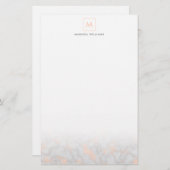 Imitat Marmor und Rosen-Goldbeschaffenheit mit Briefpapier (Vorne/Hinten)