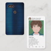 Imitat-metallische Stahltelefon-Abdeckung u. Visitenkarte (Vorne/Hinten)