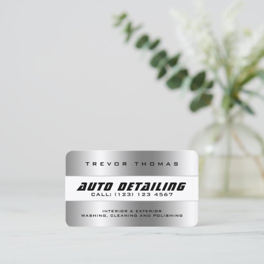 Imitat Metallrahmen Visitenkarte (Stehend Vorderseite)