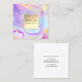 Imitat mit Alkoholfarbe, Angaben zu Goldfolie Quadratische Visitenkarte (Vorne/Hinten)