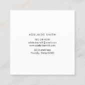 Imitat mit Alkoholfarbe, Angaben zu Goldfolie Quadratische Visitenkarte (Rückseite)