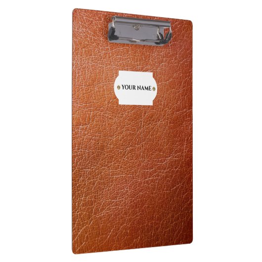 Imitat mit brauner Lederhaube Klemmbrett (Rechts)