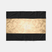Imitat mit goldfarbenen und schwarzen Streifen Fleecedecke (Vorderseite (Horizontal))