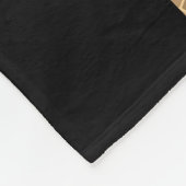 Imitat mit goldfarbenen und schwarzen Streifen Fleecedecke (Ecke)