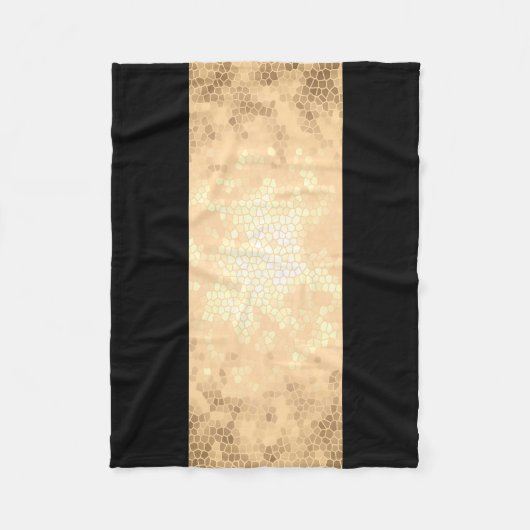 Imitat mit goldfarbenen und schwarzen Streifen Fleecedecke (Vorderseite)