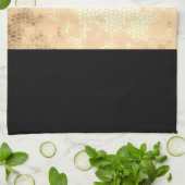 Imitat mit goldfarbenen und schwarzen Streifen Geschirrtuch (Gefaltet)