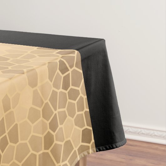 Imitat mit goldfarbenen und schwarzen Streifen Tischdecke (Beispiel)