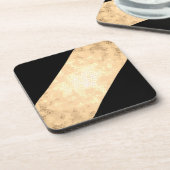 Imitat mit goldfarbenen und schwarzen Streifen Untersetzer (Linke Seite)