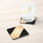 Imitat mit goldfarbenen und schwarzen Streifen Untersetzer (Rechte Seite)