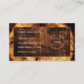 Imitat mit Holzstruktur Visitenkarte (Rückseite)