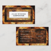 Imitat mit Holzstruktur Visitenkarte (Vorne/Hinten)