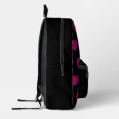 Imitat mit rosa Herzklopfen Glitzer Glitzern schwa Bedruckter Rucksack (Links)