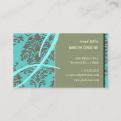 Imitat mit Silberdämpfer/DIY-Hintergrund Visitenkarte (Rückseite)