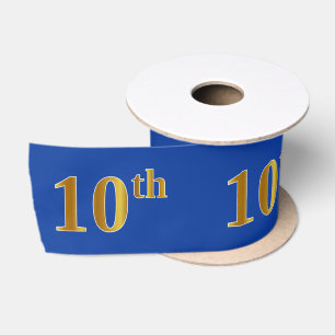 Imitat/Nachahmung Gold "10." Veranstaltungsnummer Satinband