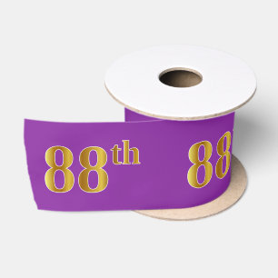 Imitat/nachgemachte Gold"88." Ereignis-Zahl (lila) Satinband