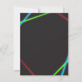 Imitat-Neonwörter danken Ihnen Anmerkungs-Karte Einladung (Rückseite)