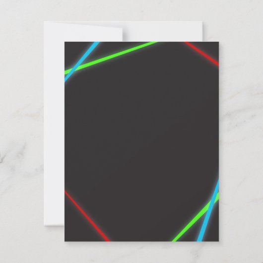 Imitat-Neonwörter danken Ihnen Anmerkungs-Karte Einladung (Rückseite)