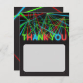 Imitat-Neonwörter danken Ihnen Anmerkungs-Karte Einladung (Vorne/Hinten)