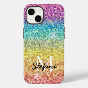 Imitat Ombre Rainbow Glitzer Monogram Case-Mate iPhone 14 Hülle