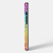 Imitat Ombre Rainbow Glitzer Monogram Case-Mate iPhone Hülle (Rückseite / Links)