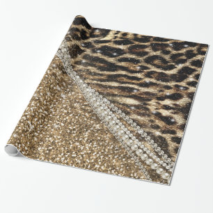 Imitat-Pelzdruck des schönen Leoparden des Chic Geschenkpapier