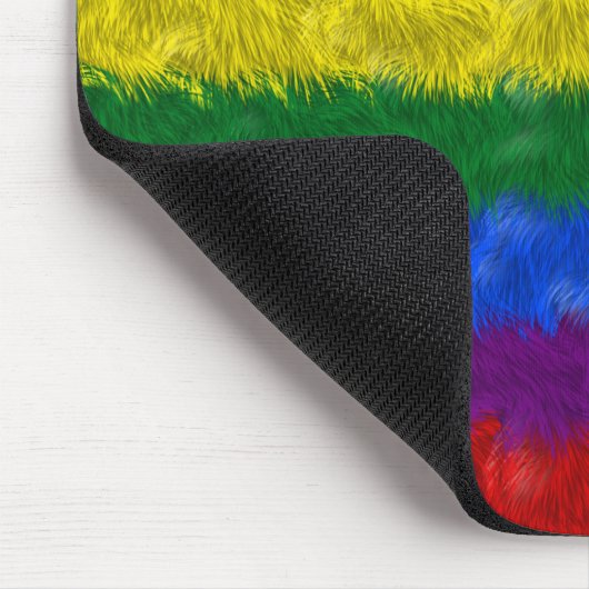Imitat-Pelzregenbogen-Mausunterlage Mousepad (Ecke)