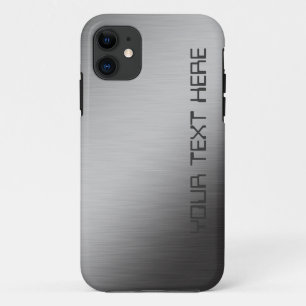 Imitat-personalisierter gebürsteter Metallblick iPhone 11 Hülle