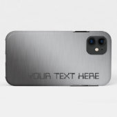 Imitat-personalisierter gebürsteter Metallblick Case-Mate iPhone Hülle (Rückseite (Horizontal))